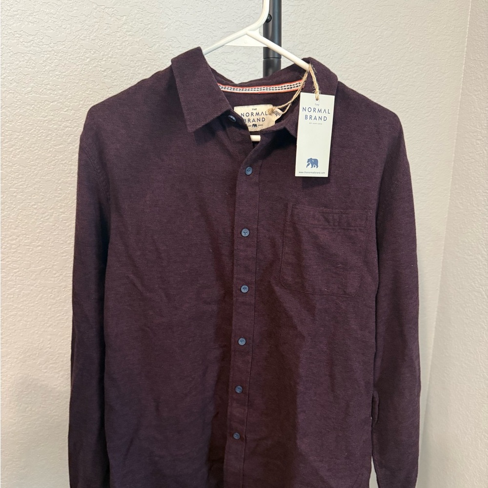 The Normal Brand Dark Burgundy Casual Shirt